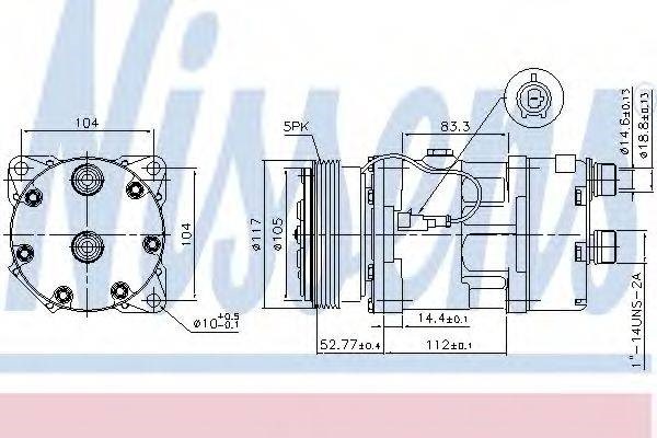 Компрессор хладагента 89123 NISSENS