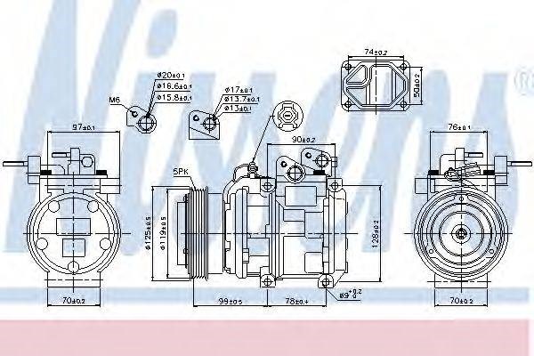 Компрессор кондиционера 89166 NISSENS