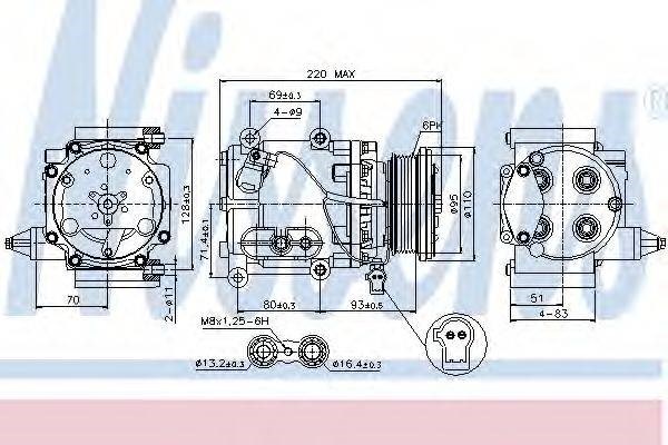 Компрессор климатической установки 89228 NISSENS