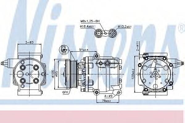 Компрессор кондиционера 89358 NISSENS