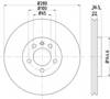 Диск тормозной передний 8DD355105381 HELLA