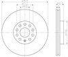 Диск тормозной передний 8DD355109521 HELLA