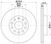 Диск тормозной передний 8DD355109561 HELLA