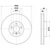 Тормоз дисковый передний 8DD355119261 HELLA