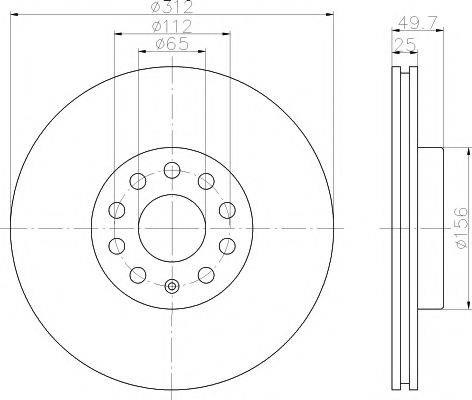 Диск тормозной передний 92120505 TEXTAR