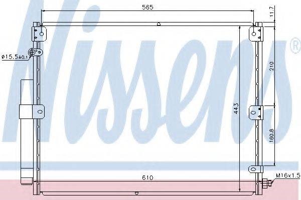 Конденсатор кондиционера 940375 NISSENS