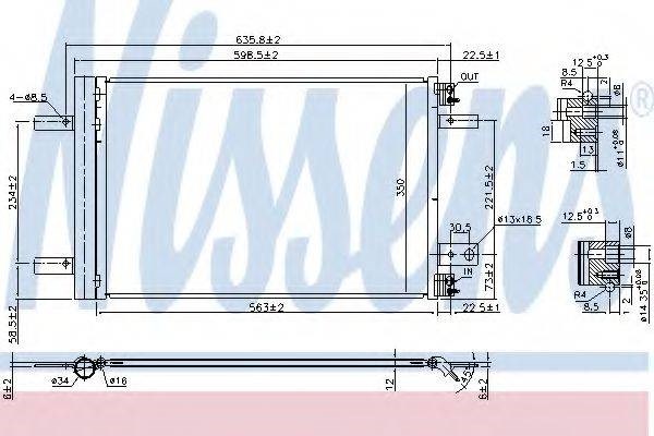Конденсатор кондиционера 940458 NISSENS