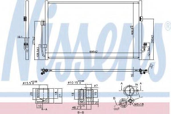 Трубопроводы и радиатор кондиционера 940556 NISSENS