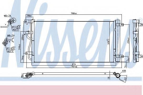 Конденсатор кондиционера 940569 NISSENS