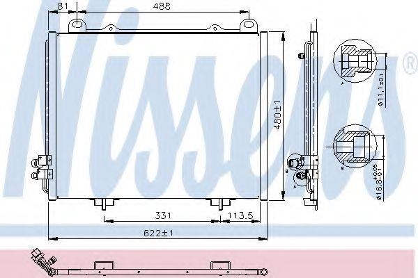 Радиатор кондиционера 94285 NISSENS