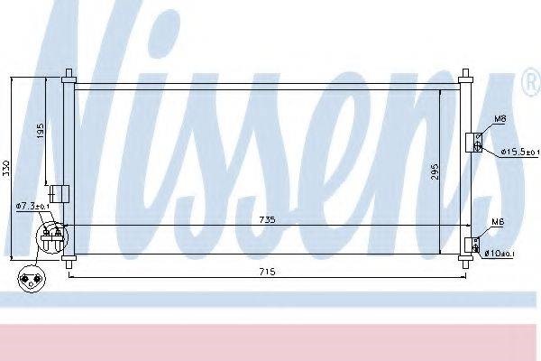 Трубопроводы и радиатор кондиционера 94589 NISSENS