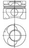 Поршня на 1 цилиндр, STD 94823700 KOLBENSCHMIDT