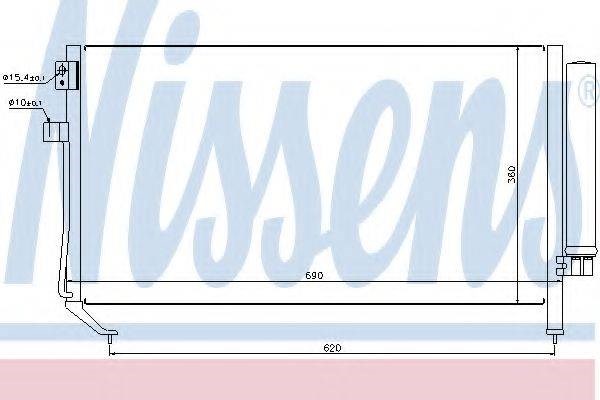 Радиатор охлаждения кондиционера 94848 NISSENS