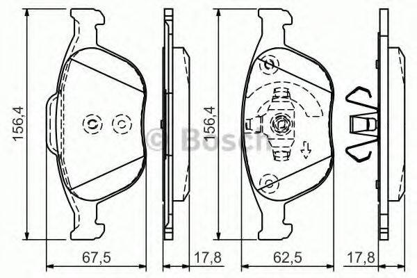 Комплект тормозных колодок, дисковый тормоз 986495066
