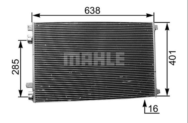 Радиатор системы охлаждения кондиционера AC360001S MAHLE