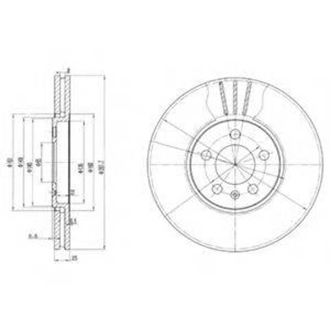 Тормоз дисковый передний BG2729 DELPHI