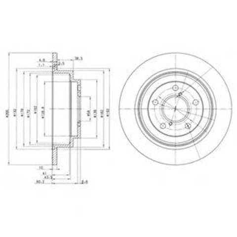 Тормозной диск BG2826 DELPHI