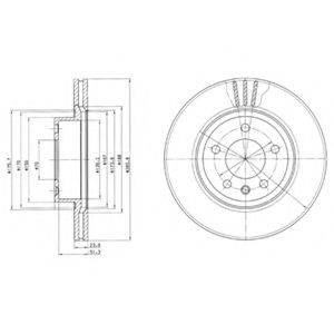 Передний тормозной диск BG2908 DELPHI