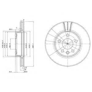 Тормоз дисковый передний BG3025 DELPHI