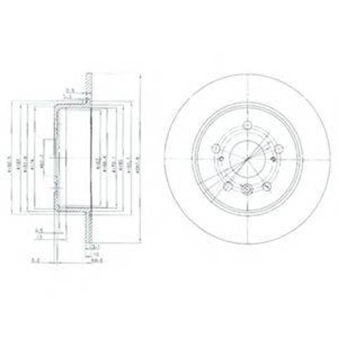 Задний дисковый тормоз BG3183 DELPHI