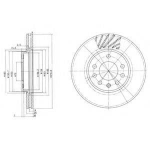 Диск тормозной передний BG3405 DELPHI