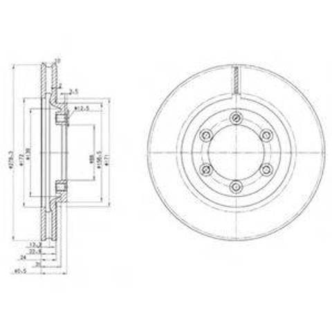 Диск тормозной передний BG3523 DELPHI