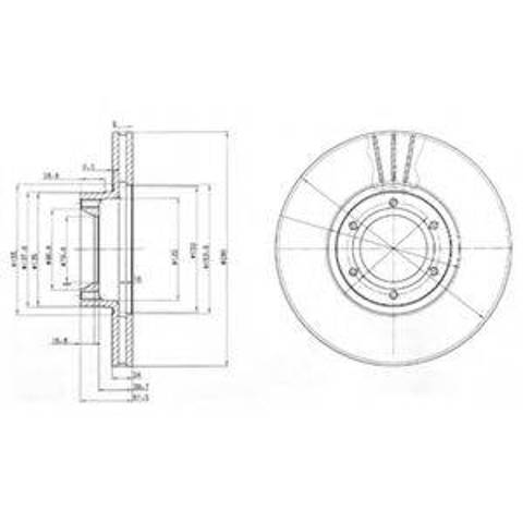 Тормоз дисковый передний BG3553 DELPHI