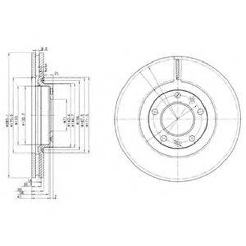 Тормоз дисковый передний BG3682 DELPHI