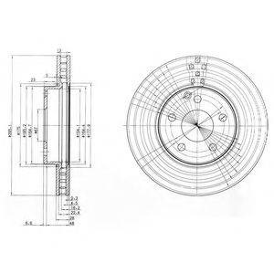 Тормоз дисковый передний BG3755C DELPHI