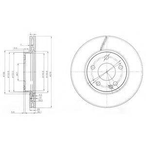 Тормоз дисковый передний BG3845C DELPHI