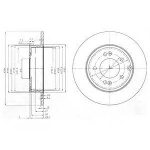 Тормозные диски BG4012 DELPHI