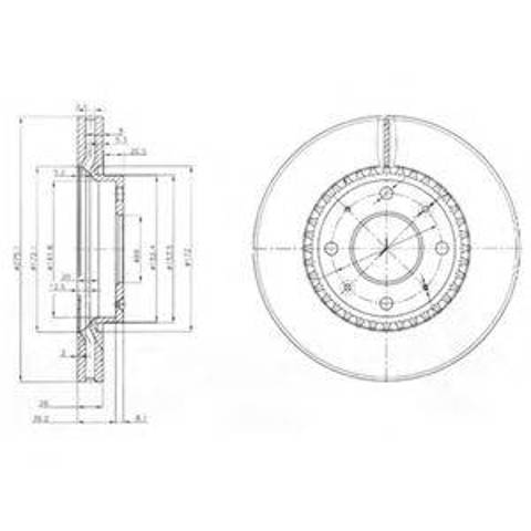 Тормоз дисковый передний BG4016 DELPHI