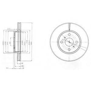 Передний тормозной диск BG4053 DELPHI