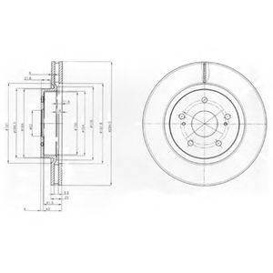 Диск тормозной передний BG4131 DELPHI