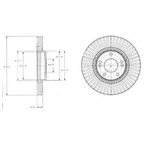Диск тормозной передний BG4309 DELPHI