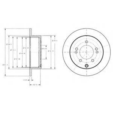Тормозные диски BG4327 DELPHI