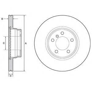 Передний тормозной диск BG4458C DELPHI