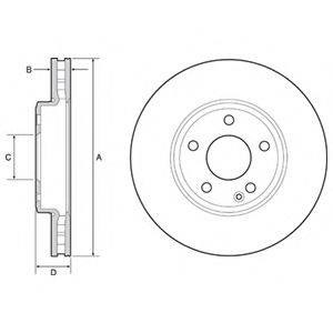 Тормоз дисковый передний BG4646C DELPHI