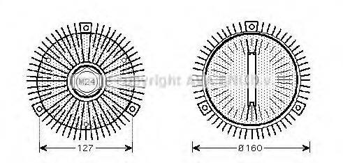 Муфта вязкостная системы охлаждения BWC391 AVA