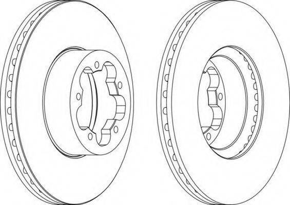 Диск тормозной передний DDF1554C FERODO