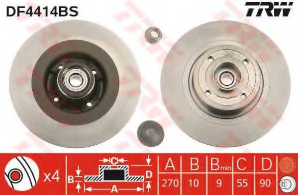 TRW DF4414BS Тормозные диски в наличии Кривой Рог