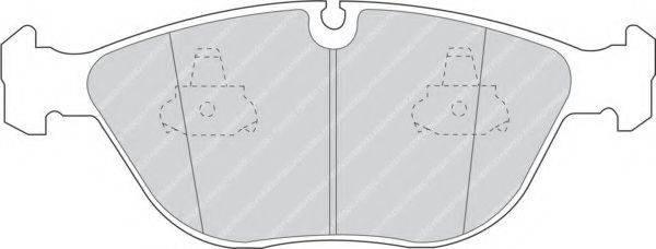 Комплект тормозных колодок, дисковый тормоз FDB1001