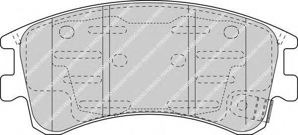 Комплект тормозных колодок, дисковый тормоз FDB1619