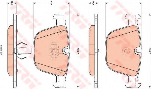 Комплект тормозных колодок, дисковый тормоз GDB1892