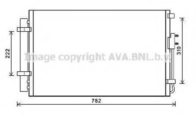 Радиатор системы охлаждения кондиционера HY5344D AVA