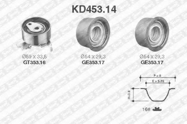 ГРМ ремни, комплект KD45314 SNR