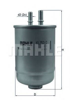 Топливный фильтр KL7522D MAHLE
