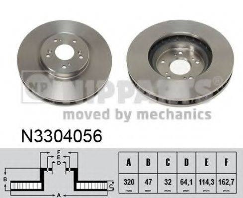 Диск тормозной передний N3304056 NIPPARTS