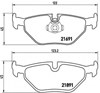 Задние тормозные колодки P06023 BREMBO