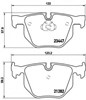 Комплект задних колодок P06029 BREMBO